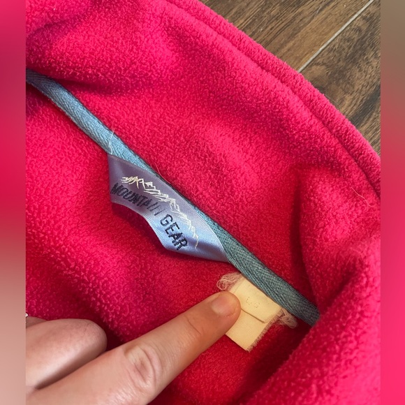 Pink fleece Mountain Gear 3/4 zipper  pink pullover sweater - Picture 4 of 4